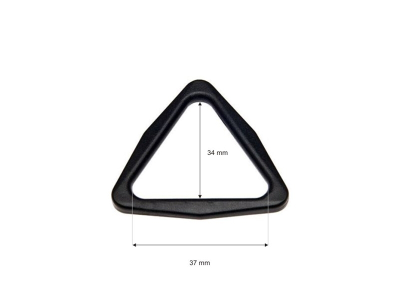 Plastic triangle 37 mm lucjan black 100 pcs