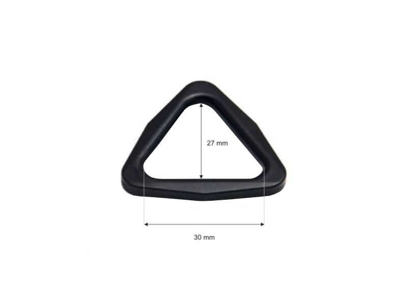 Trójkąt plastikowy 30 mm (bp-43-8019b) Lucjan czarny