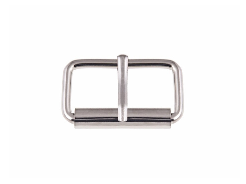 SATTLERSCHNALLE AUS METALL MIT EINEM HAKEN 40/20/4 MM  NICKEL DRAHT 100 ST.