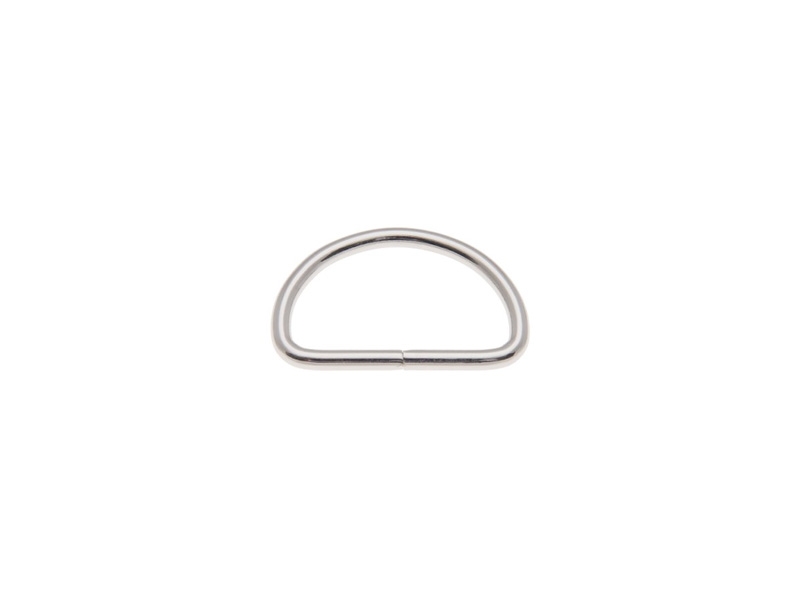 METAL D-RING 25/15/2,5 MM NICKEL CAST 100 PCS