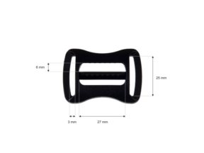 Regulator plastikowy 27/25 mm czarny