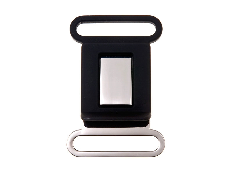 Gürtelschnalle aus metall 42 mm schwarzmatt + satin 1 st.