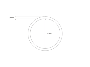 Kółko metalowe 22/1,4 mm nikiel spiralne