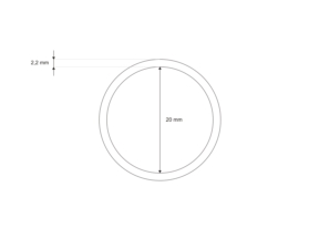 Kółko metalowe 20/2,2 mm nikiel spiralne