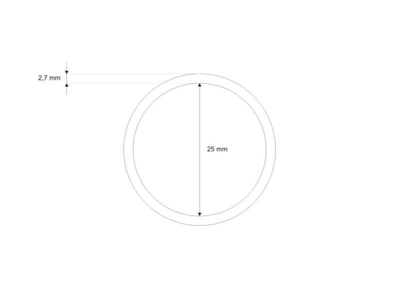 METAL SPLIT RING 25/2,7 MM NICKEL 100 PCS