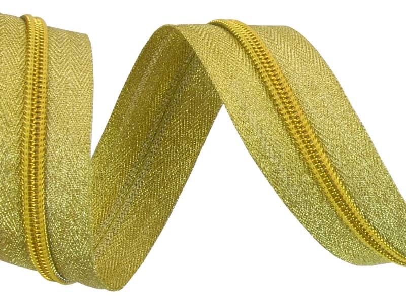 SPIRALREIßVERSCHLUSSBAND 5  GOLD 18 G/LM 200 MB