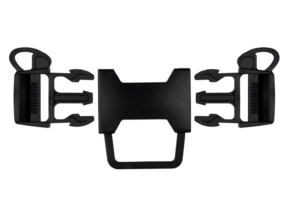 Klamra plastikowa podwójna 26 mm 5-way Tekla 3 czarna