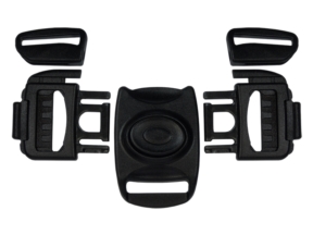 Klamra plastikowa podwójna 25 mm 5-way Tekla 1 czarna