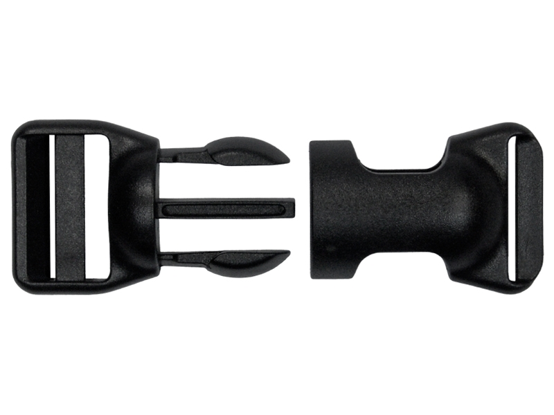 Plastic buckle 25 mm black 1 pcs