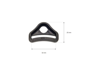 Trójkąt plastikowy 32 mm (bp-58-8006) Mieszko czarny