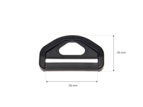Trójkąt plastikowy 38 mm (bp-58-8026c) czarny