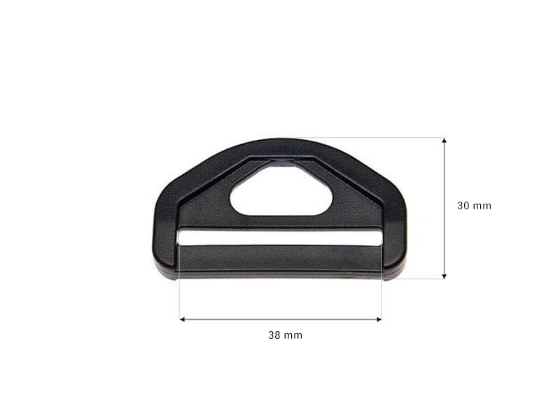 Trójkąt plastikowy 38 mm (bp-58-8026c) czarny