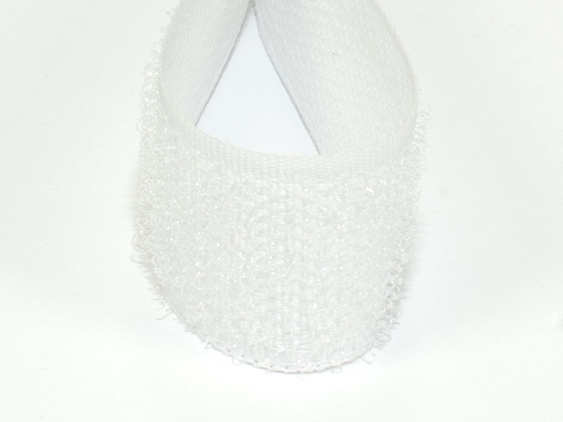 Klettverschlussband  weiß 501 polyester/nylon haken 25 lm