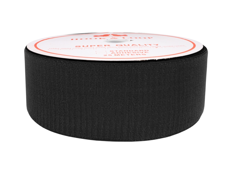 Klettverschlussband  schwarz 580 polyester/nylon haken 25 lm
