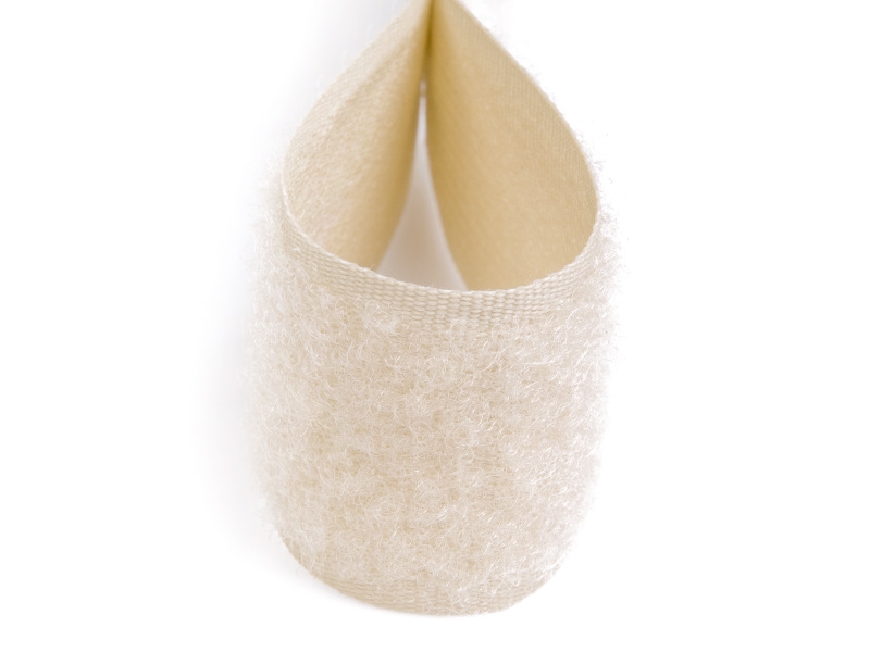 Hook and loop tape  light beige 031 polyester/nylon loop 25 mb