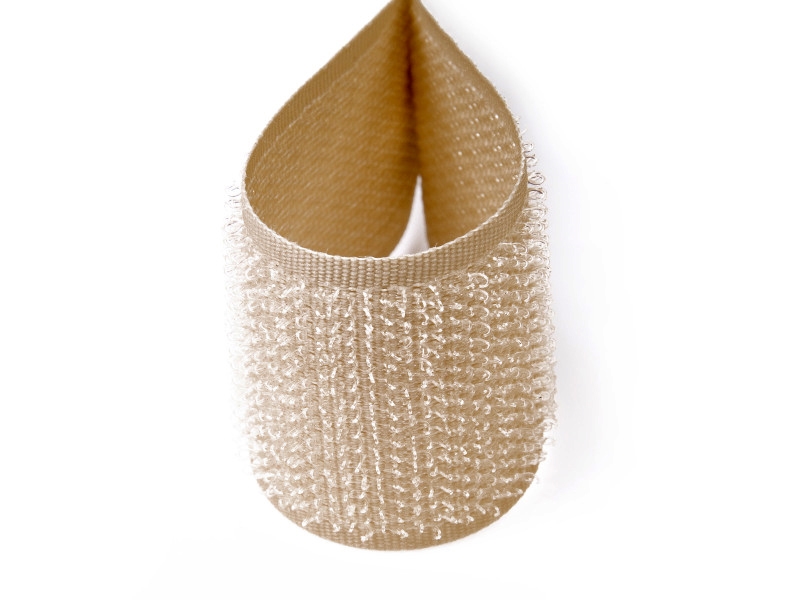 Taśma rzep jasnobeżowa 101 pes/nylon haczyk