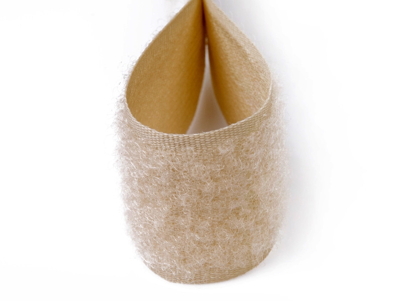 Hook and loop tape  light beige 101 polyester/nylon loop 25 mb