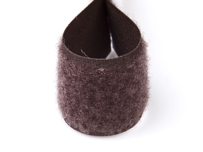 Velcro tape brown 161 pes/nylon loop