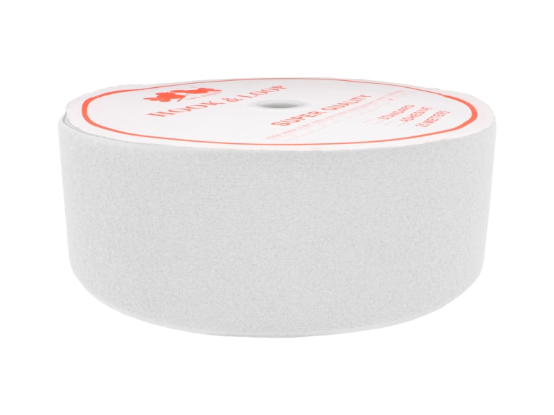 Hook and loop tape  white 501 polyester/nylon loop 25 mb