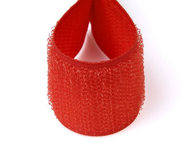 Taśma rzep czerwona 820 pes/nylon haczyk