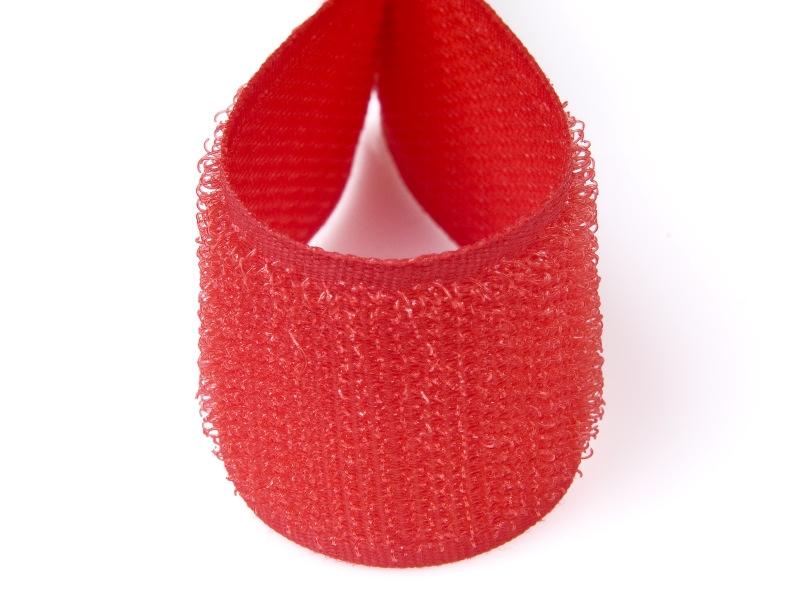 Taśma rzep czerwona 820 pes/nylon haczyk