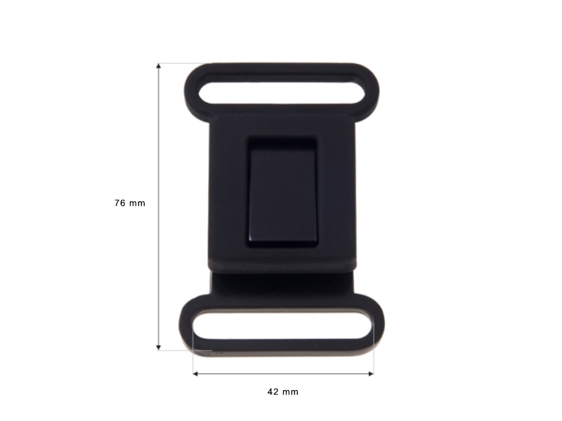 Gürtelschnalle aus metall 42 mm schwarzmatt 1 st.