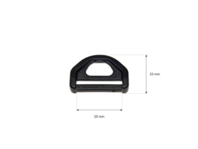 Trójkąt plastikowy 25 mm (bp-58-1081) czarny
