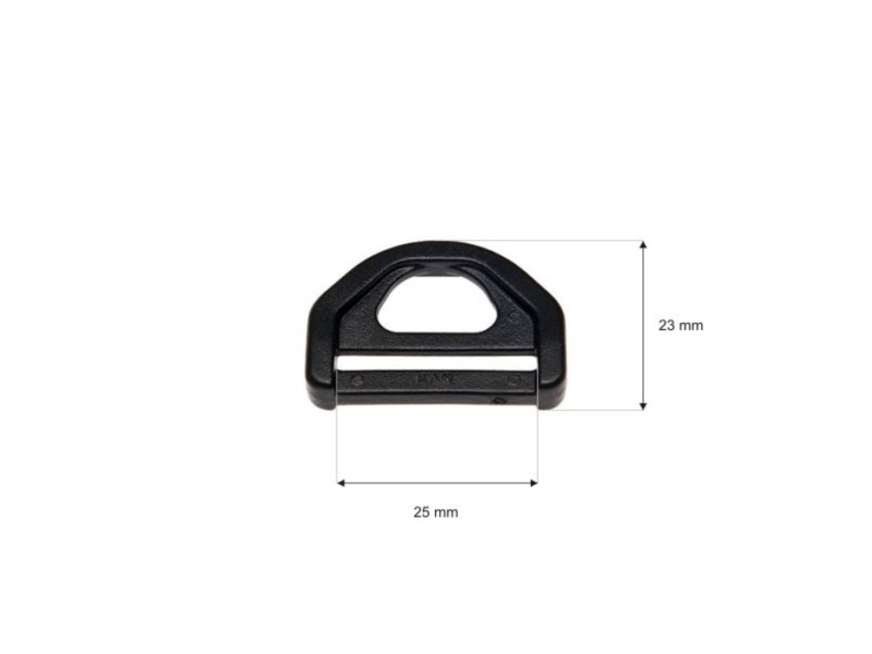 Plastic triangle 25 mm bernard black 100 pcs