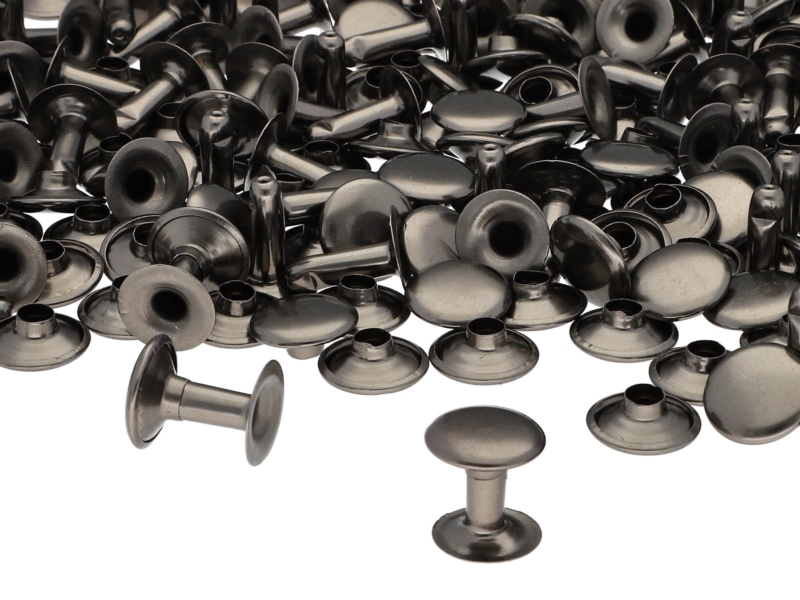 METAL   RIVET TWO-SIDED LUX 12/4/15 MM BLACK NICKEL 1000 PCS