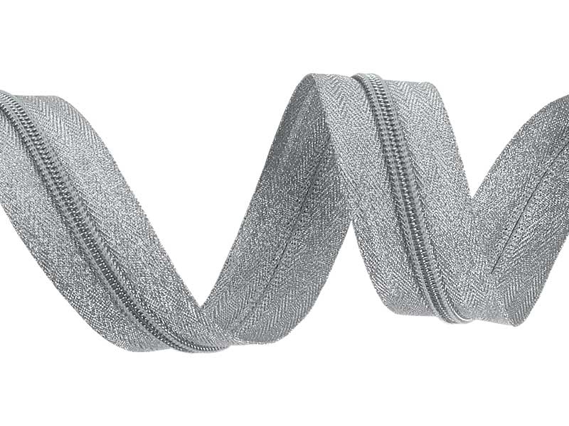 SPIRALREIßVERSCHLUSSBAND 5  SILBER 18 G/LM 200 MB