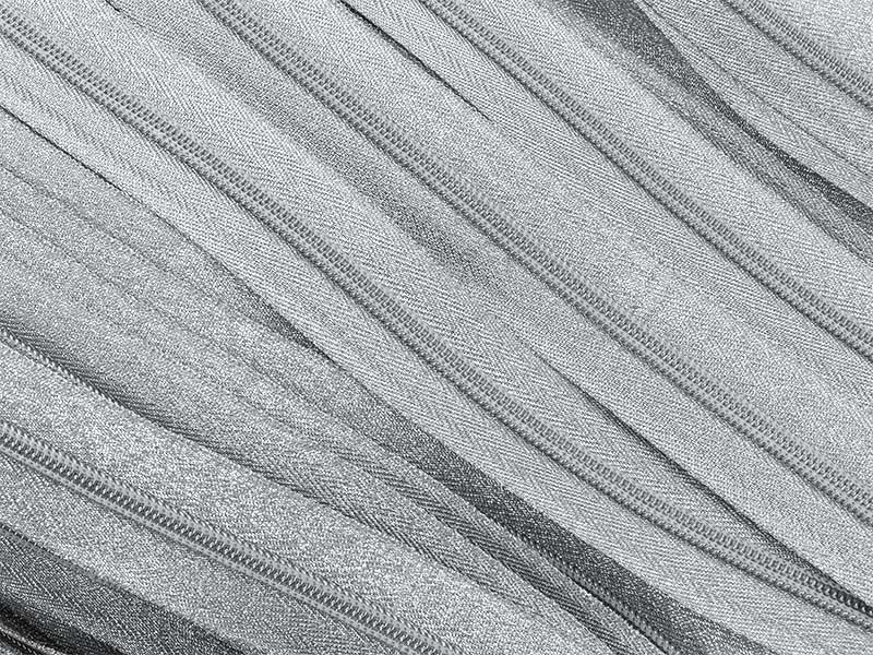 SPIRALREIßVERSCHLUSSBAND 5  SILBER 18 G/LM 200 MB