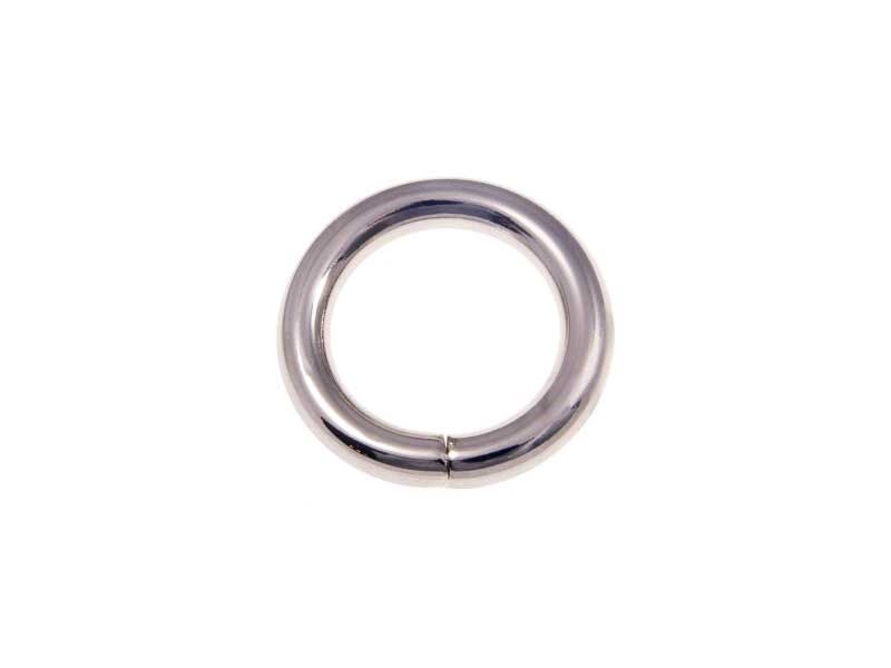 EXTRA LESK KOVOVÉ KOLEČKO 25/6 MM NIKL LESK  DRÁT  100 KS