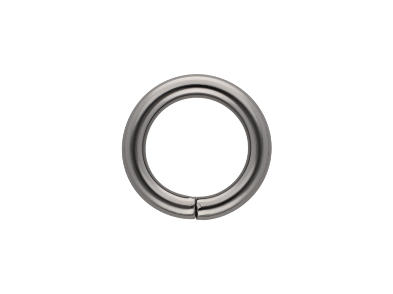 EXTRA GLANZ METALLRING 25/6 MM  SCHWARZNICKEL DRAHT 100  ST.