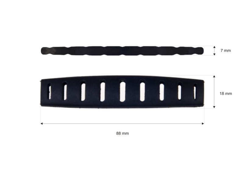 Plastic handle 18/88 mm black 100 pcs