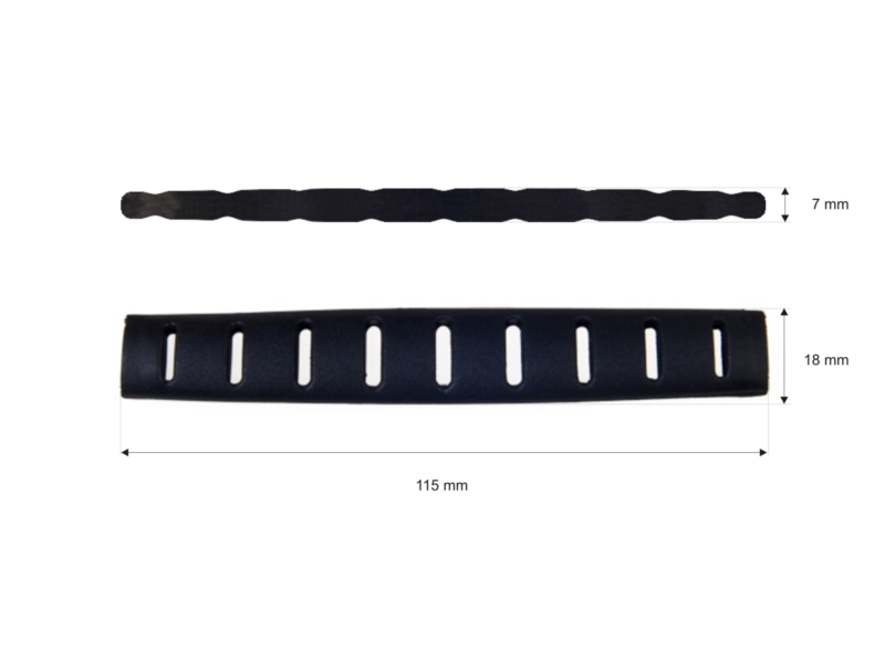 Plastic handle 18/115 mm black 100 pcs