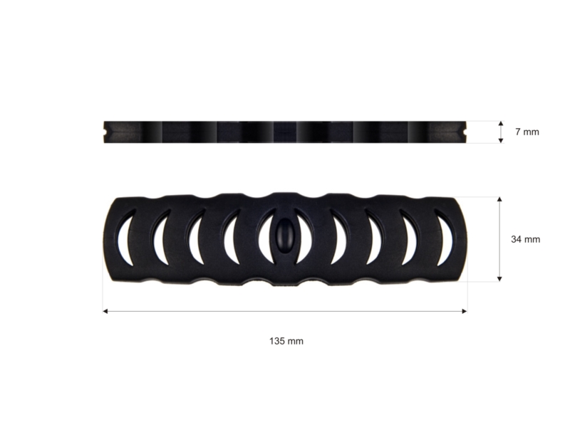 Handgriff aus kunststoff 34/135 mm schwarz 1 st.