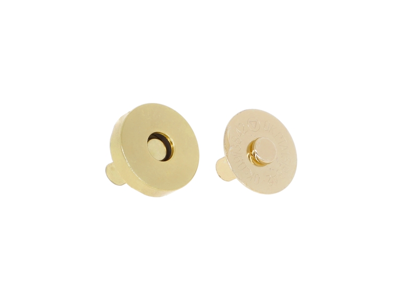 Magnetic button round 18/18 mm gold 100 pcs