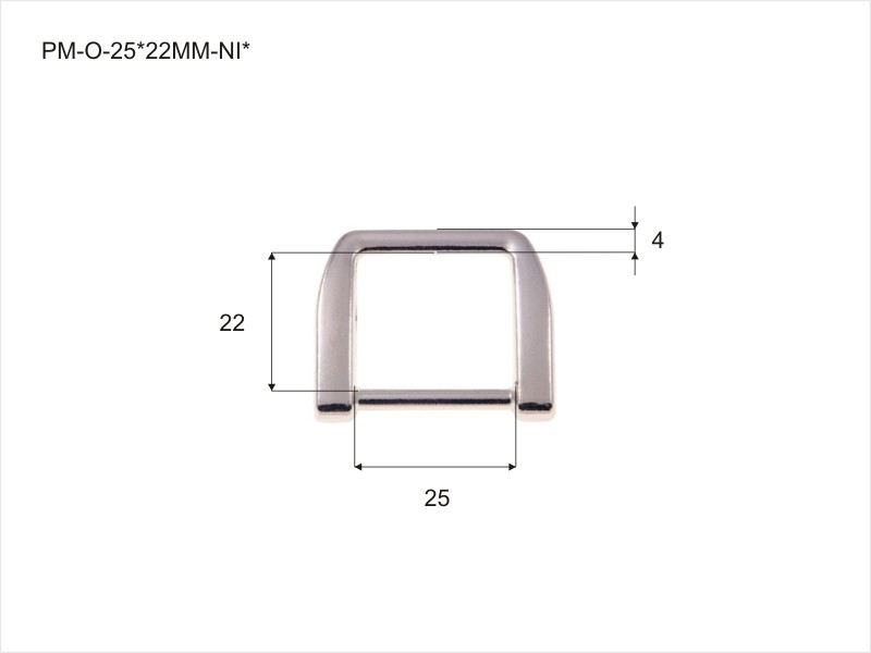Półkole metalowe 25/22/4 mm nikiel odlew