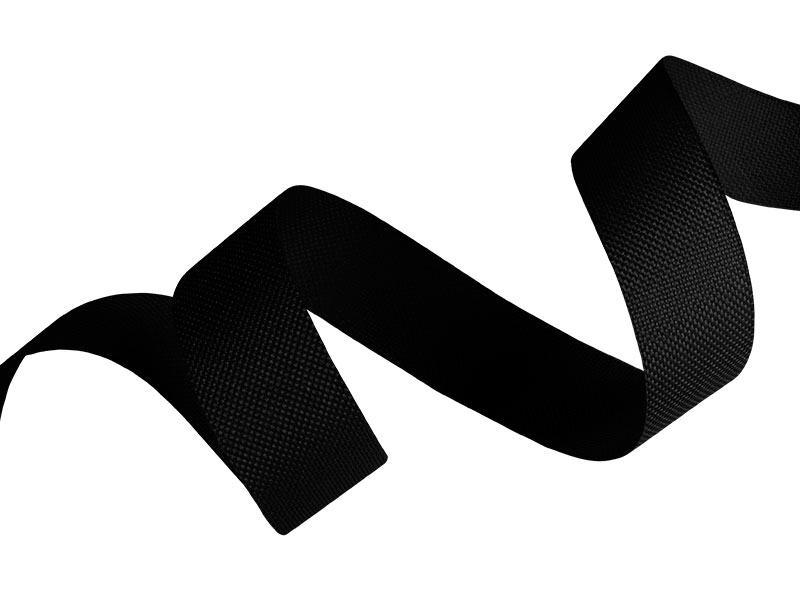 Piping tape 25 mm black 580 pp