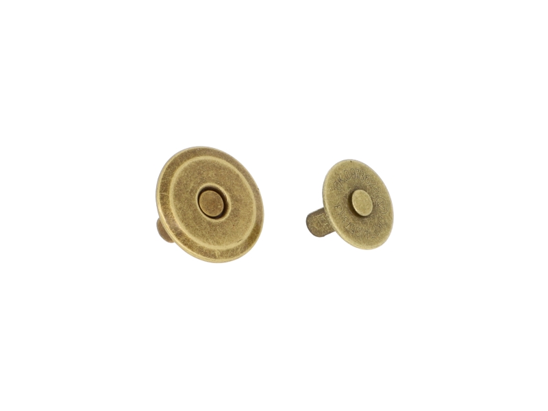 Magnetic button round 14/18 mm old gold 200 pcs