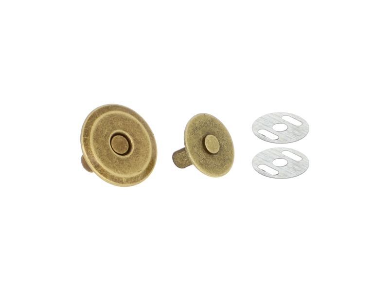 Magnetic button round 14/18 mm old gold 200 pcs