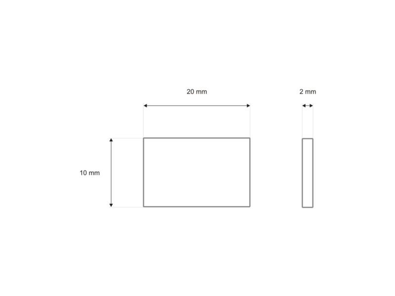 Magnetic button rectangular raw 20/10 mm 55 pcs