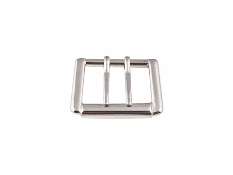 SATTLERSCHNALLE AUS METALL MIT ZWEI HAKEN 30/19/3 MM NICKEL ABGUSS 1 ST.