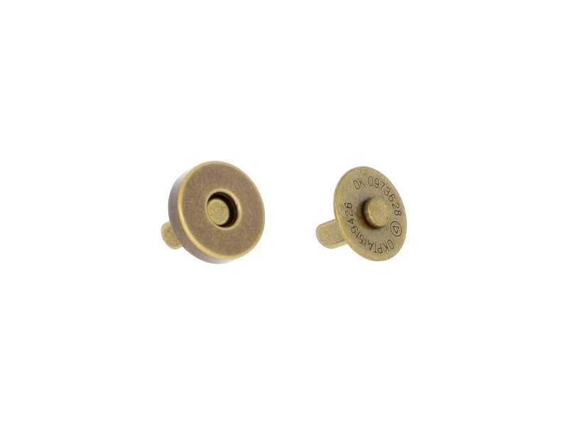 Magnetic button round 14/14 mm old gold 200 pcs