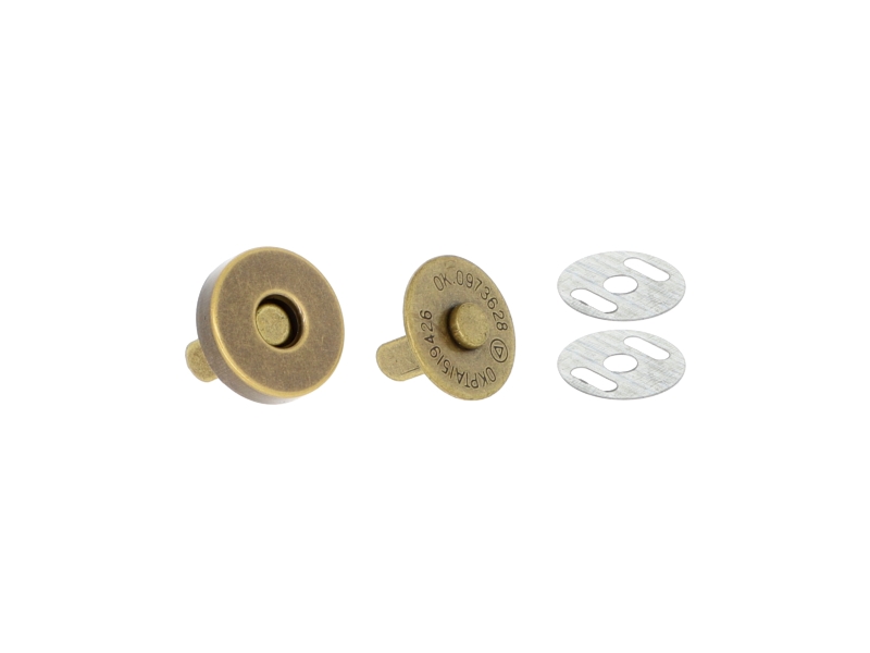 Magnetic button round 14/14 mm old gold 200 pcs