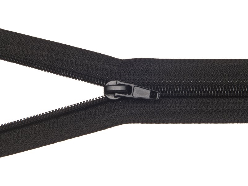 NYLON READY ZIPPER 5 AUTO LOCK OPEN END 150 CM (580) BLACK 50 PCS