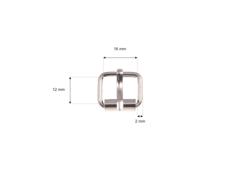 SATTLERSCHNALLE AUS METALL MIT EINEM HAKEN 16/12/2,5 MM NICKEL DRAHT 100 ST.