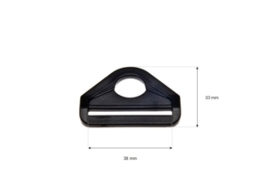 Trójkąt plastikowy 38 mm (0324-8500) czarny