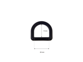 Półkole plastikowe 20 mm (0324-8074) czarne