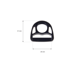 Półkole plastikowe 25 mm (0324-8500) czarne